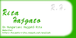 rita hajgato business card